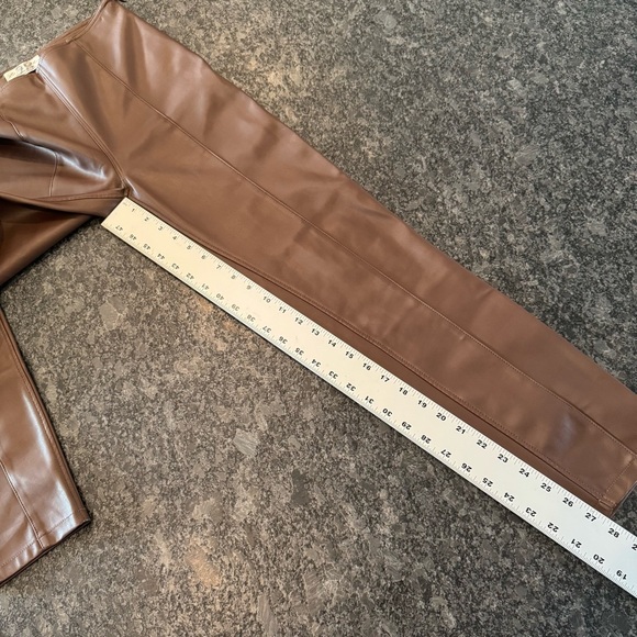 FREE PEOPLE WE THE FREE SPITFIRE SKINNY FAUX LEATHER PULL ON PANTS SIZE 28 - Picture 8 of 9